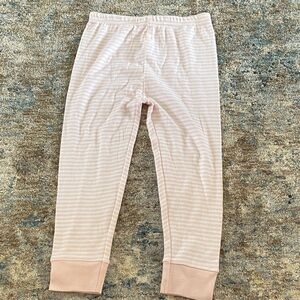 Soft Pink Striped Kids Pajama Bottoms